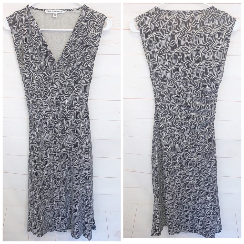 Diane Von Furstenberg Sleeveless Silk Dress Sz 4
